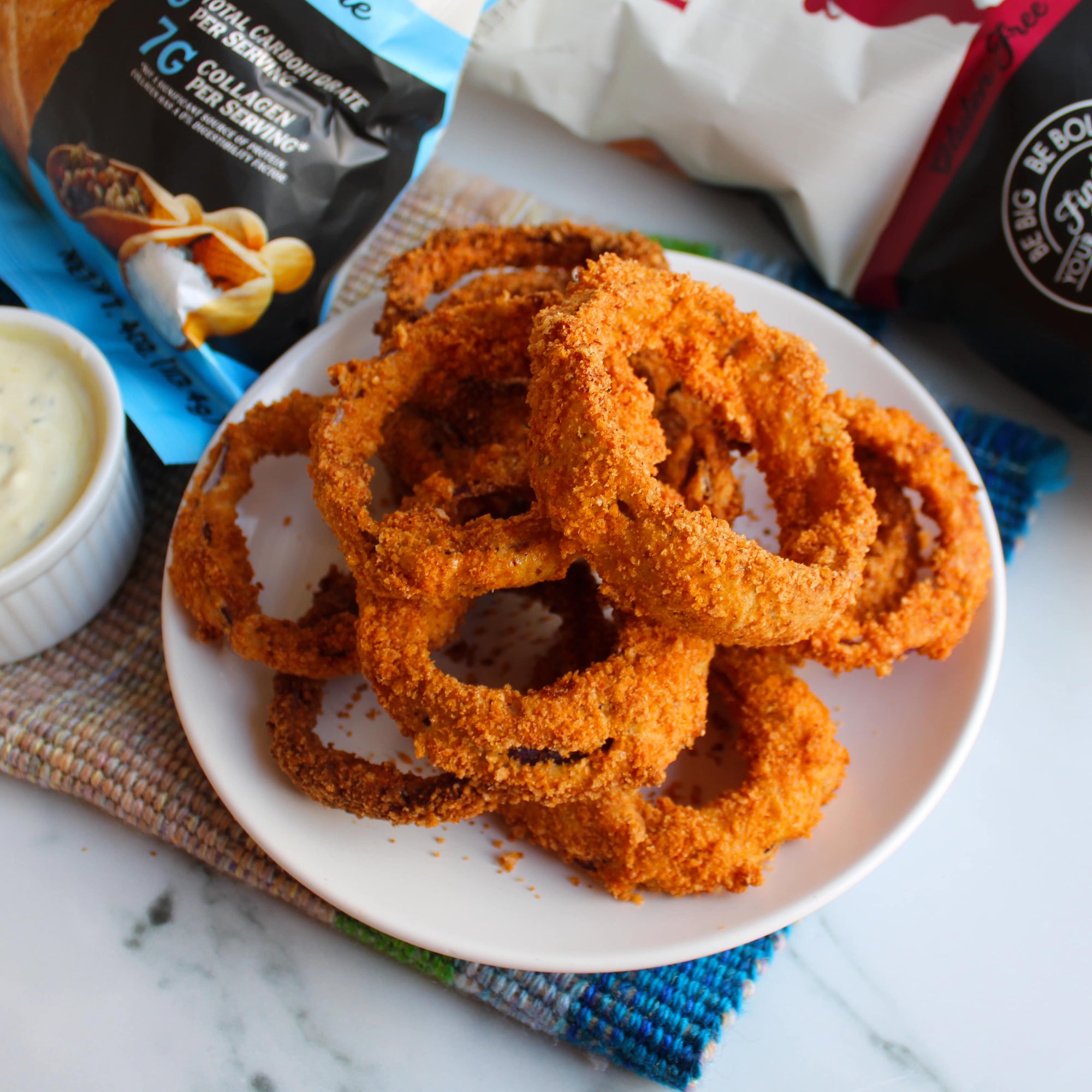 Keto Onion Rings Recipe with Pork Rinds