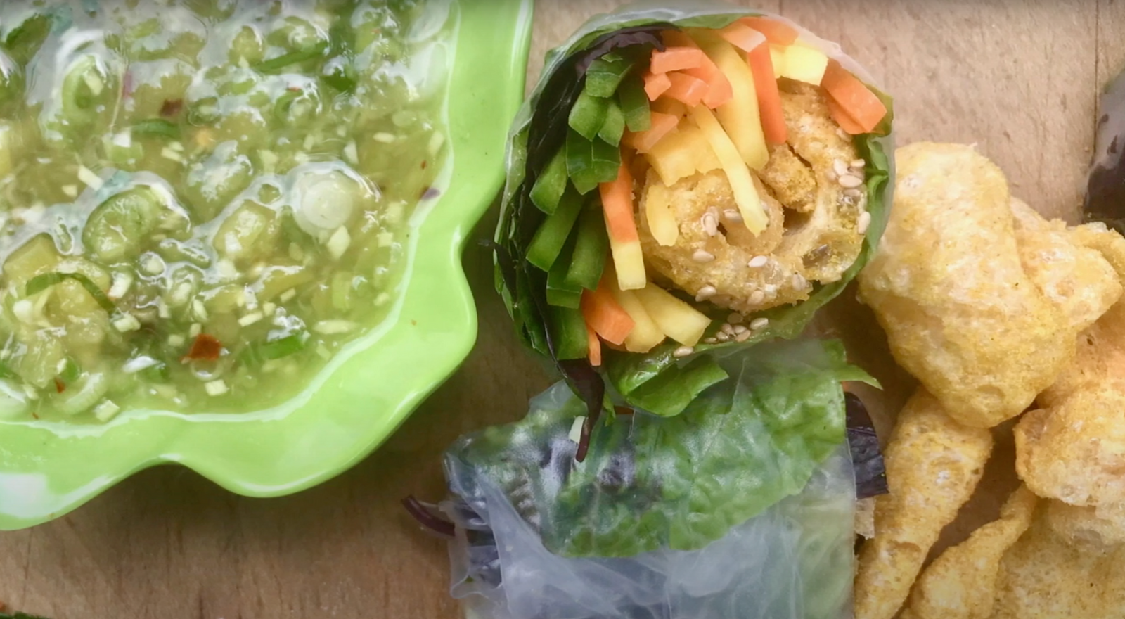 Low Carb Spring Rolls With Pork Rinds