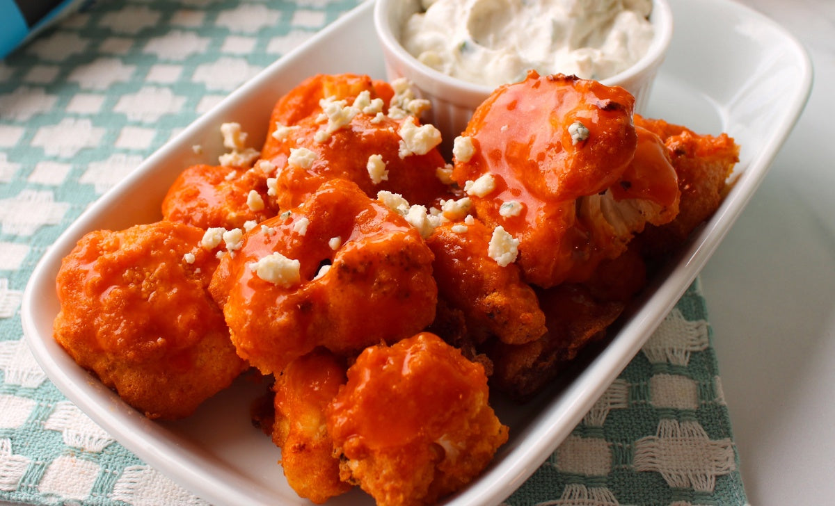 Cauliflower Florets Buffalo Wings Recipe For Air Fried Cauliflower