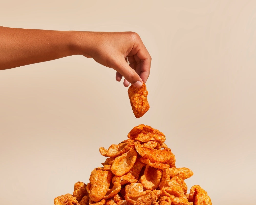 A delicious stack of pork rinds