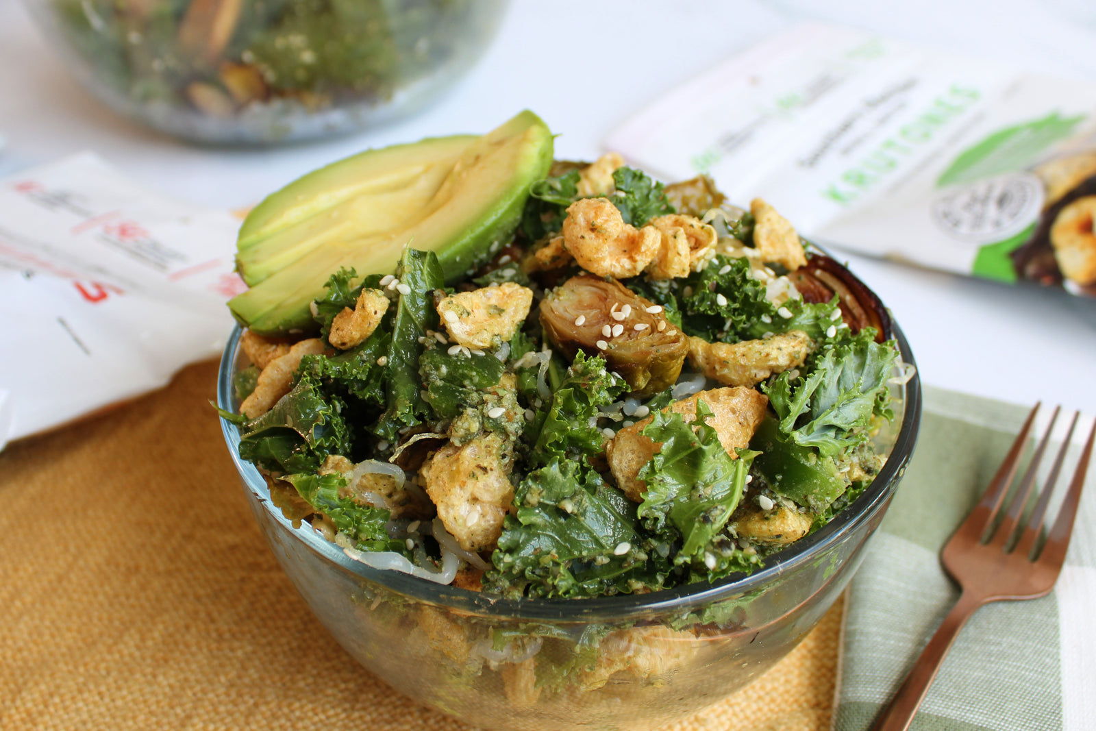 Keto Kale Pesto Salad