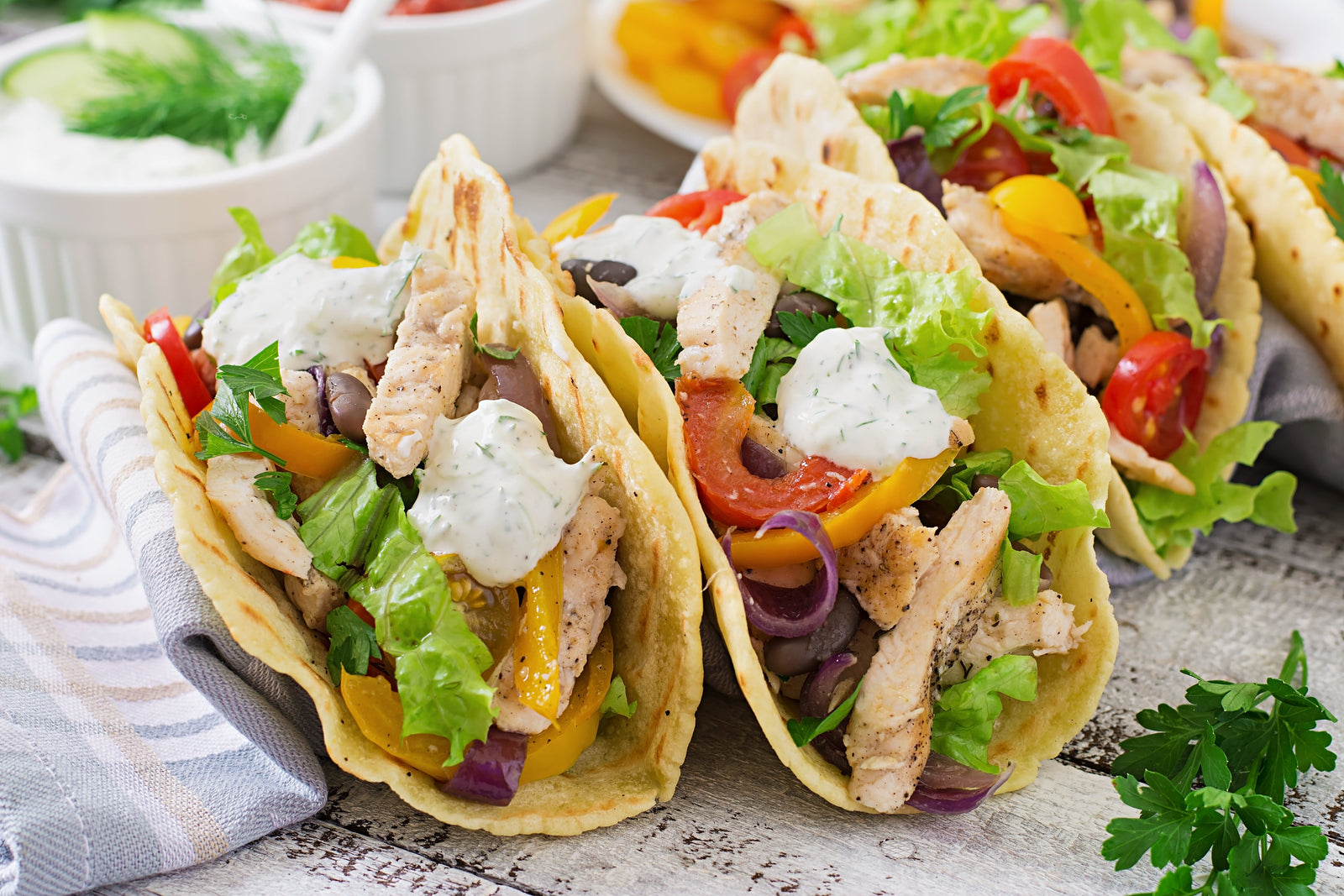 Pork Rind Chicken Caesar Smashburger Tacos