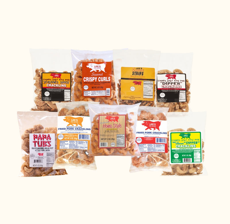 Country Pork Cracklin Variety Pack | Lee's Brand - PorkRinds.com