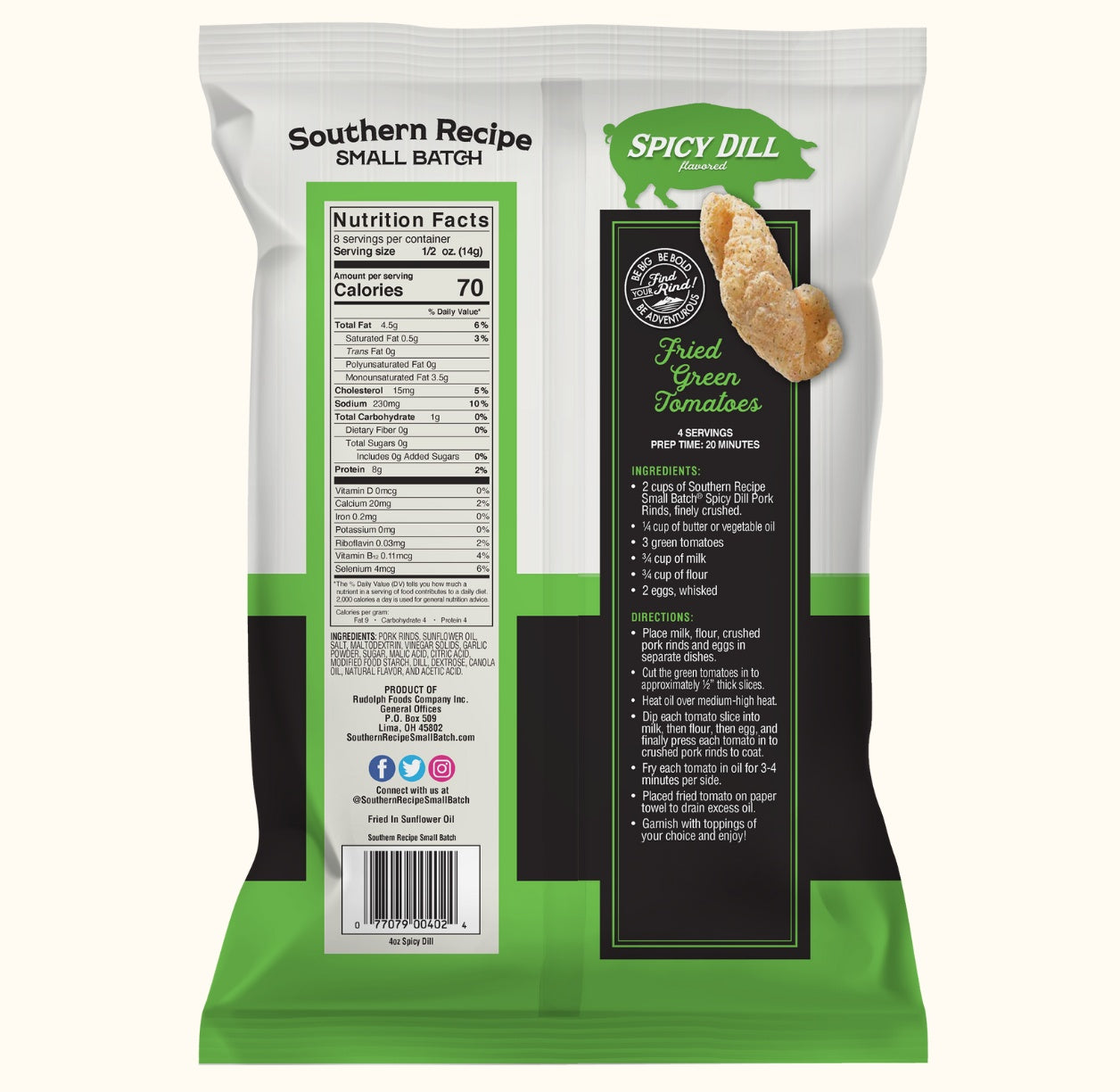 Spicy Dill Back of Bag